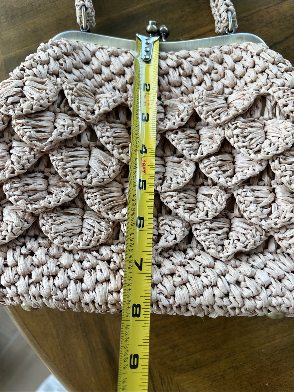 Patricia Nash Laureana Frame Scalloped Raffia Straw Bag - Picture 6 of 12